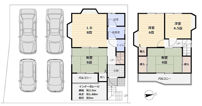 東香里元町売土地 間取り図