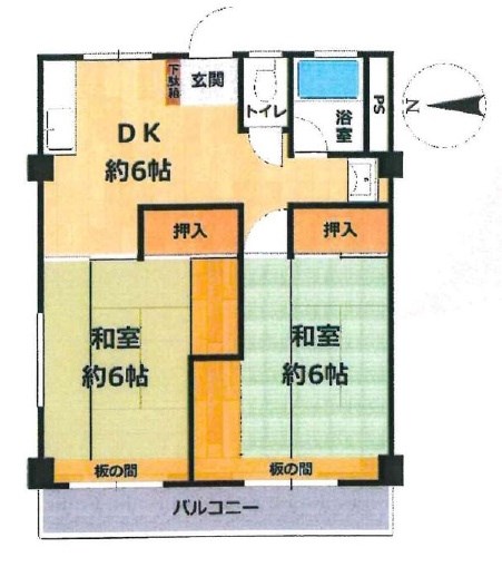 阿武野第一マンション 間取り図
