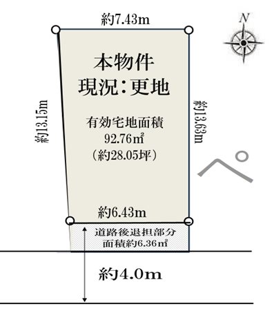 茨木市東太田4丁目売土地 間取り図