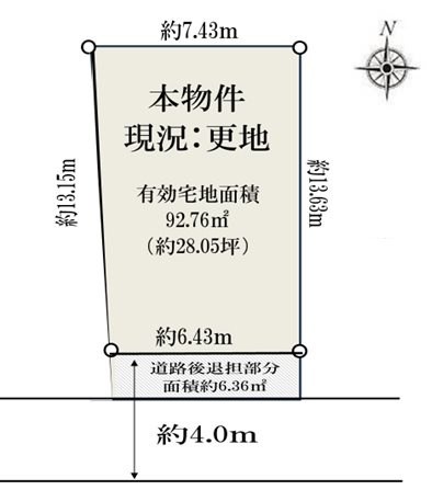 茨木市東太田4丁目売土地 間取り図