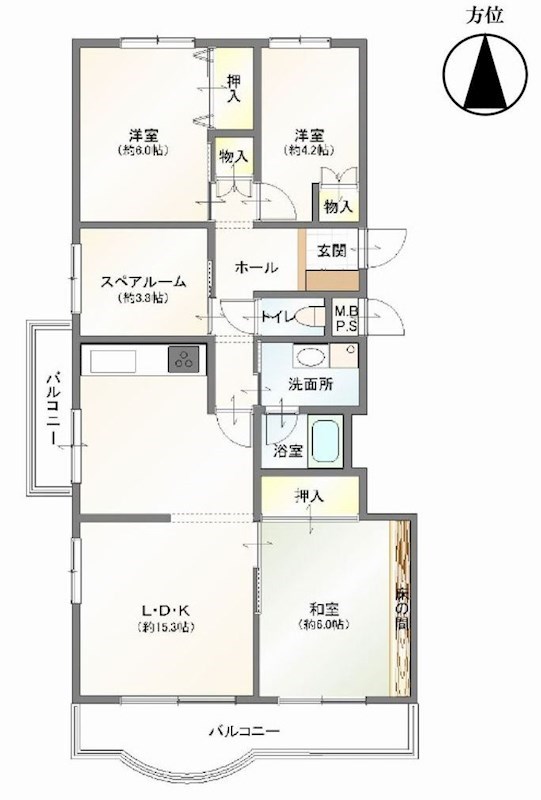 メゾン千里丘D棟 間取り図