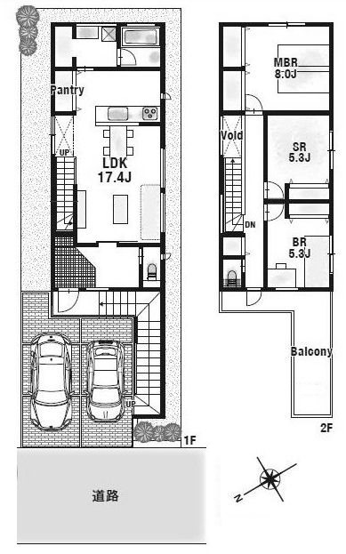 高槻市安岡寺町1丁目　新築一戸建3号地 間取り図