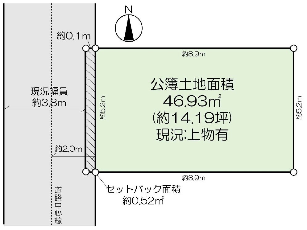 茨木市鮎川1丁目　売土地 間取り図