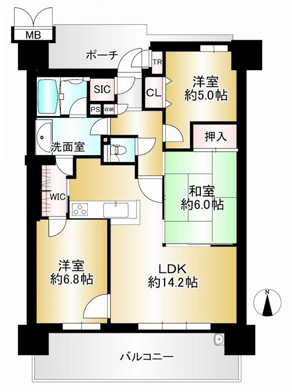 メロディーハイム茨木パークアヴェニュー  間取り図