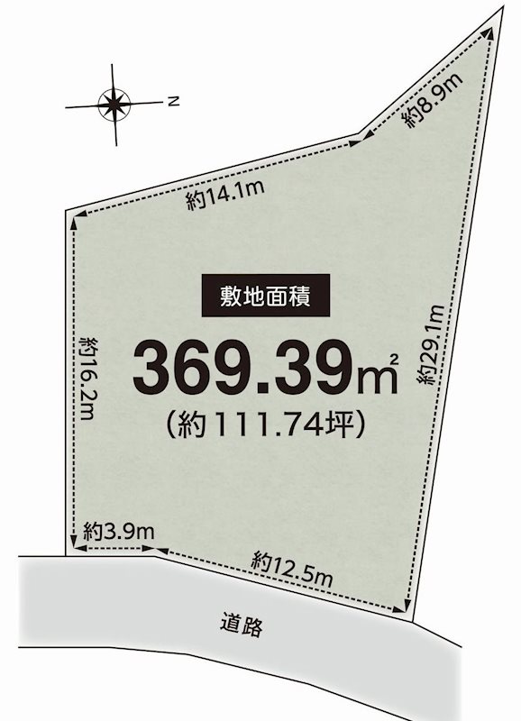 茨木市北春日丘3丁目　売土地  間取り図