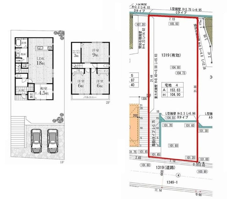 茨木市南春日丘1丁目　建築条件付土地 4号地 間取り図