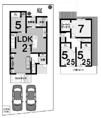高槻市郡家本町　建築条件付売土地1号地 間取り図