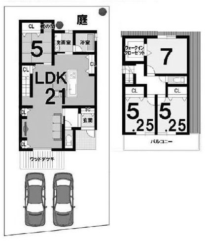 高槻市郡家本町　建築条件付売土地2号地 間取り図