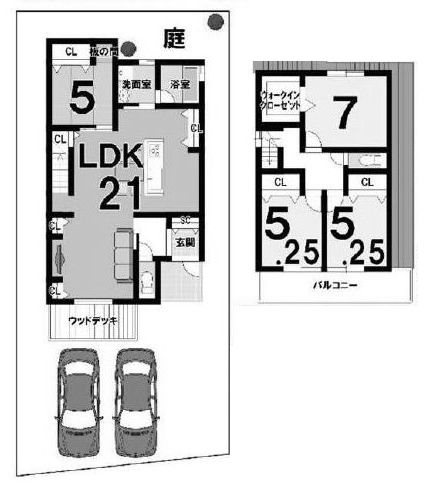 高槻市郡家本町　建築条件付売土地3号地 間取り図