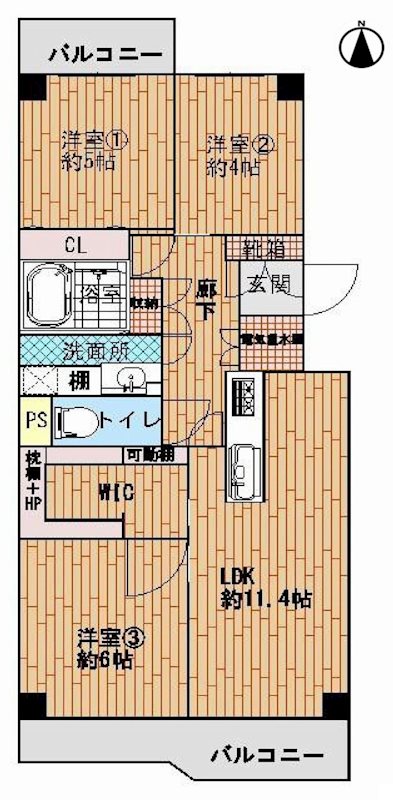 ユニハイム千里丘1号棟 間取り図