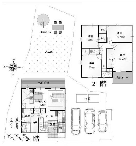 高槻市成合東の町　売土地 間取り図