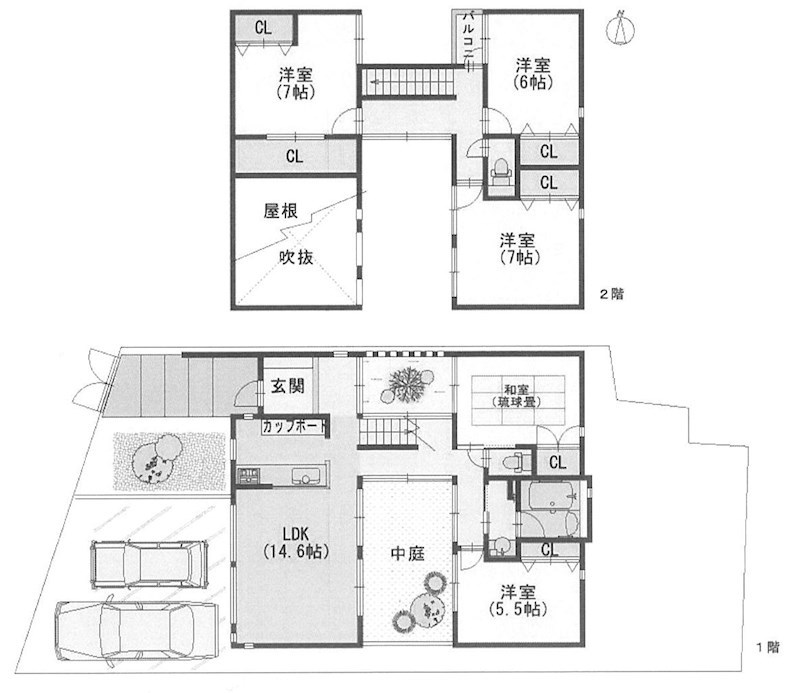 高槻市唐崎中２丁目中古一戸建  間取り図