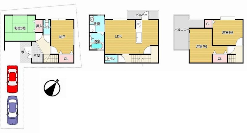 摂津市鳥飼本町1丁目　中古一戸建 間取り図