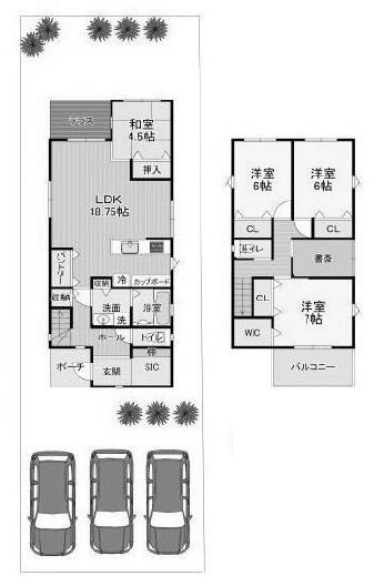 高槻市日吉台二番町　建築条件付売土地B号地 間取り図