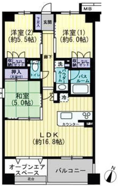 エスリード楠葉美咲 間取り図