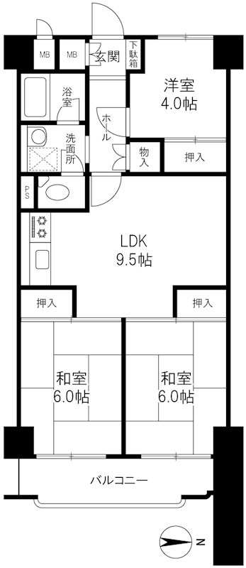 シャンボール茨木  間取り図