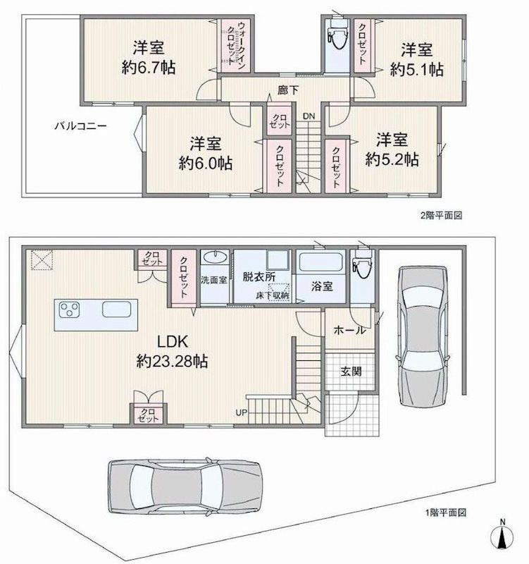 茨木市豊川2丁目　中古一戸建 間取り図