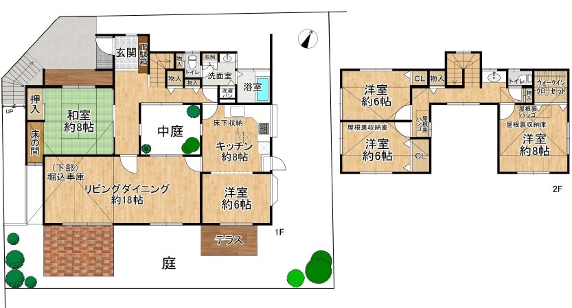 高槻市塚原6丁目　中古一戸建 間取り図