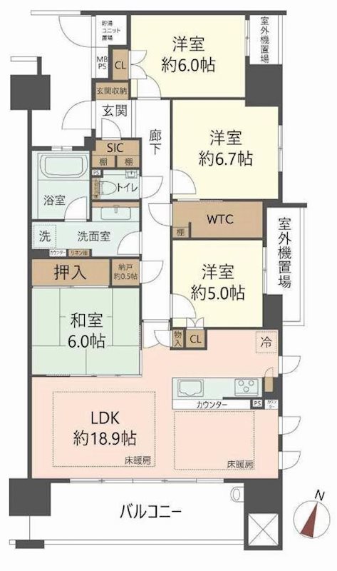 ミリカ・ヒルズⅠ街区 間取り図