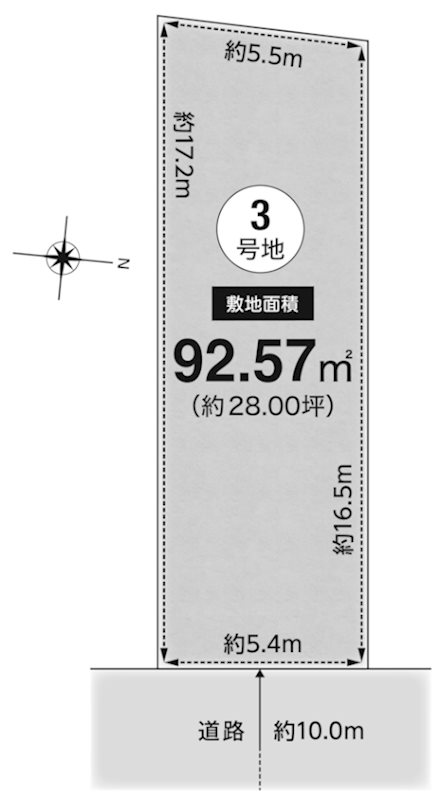 高槻市神内2丁目 売土地 間取り図