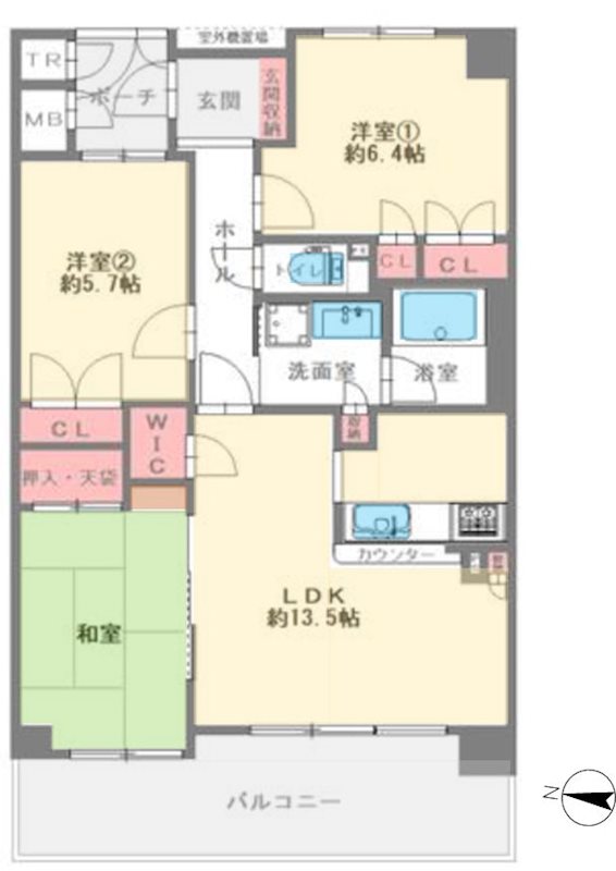 ジュエリアス枚方光善寺 間取り図