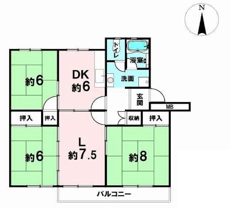 茨木郡山住宅A21棟 間取り図