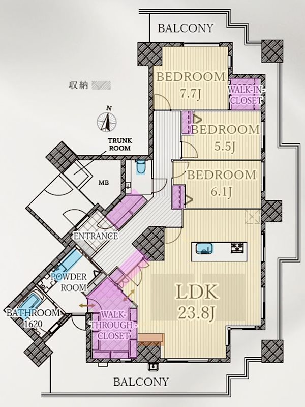 くずはタワーシティＴ棟 間取り図