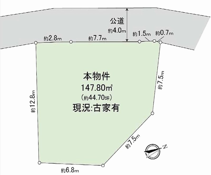 茨木市北春日丘3丁目　売土地　 間取り図