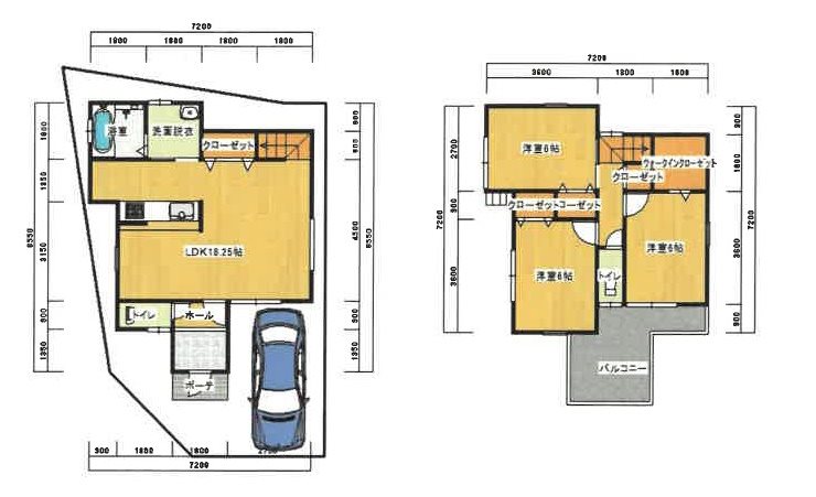 田口4丁目限定1邸新築一戸建 間取り図