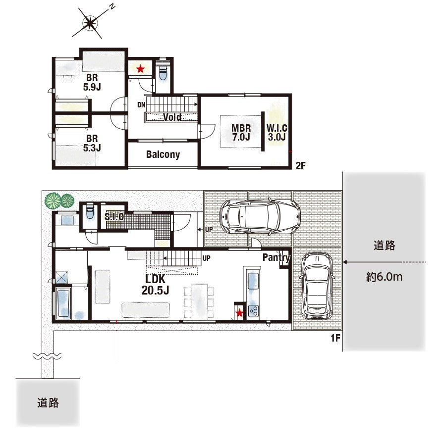 高槻市大和1丁目　建築条件付売土地 　1号地 間取り図