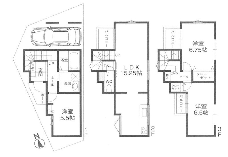 高槻市東天川３丁目　新築一戸建 間取り図