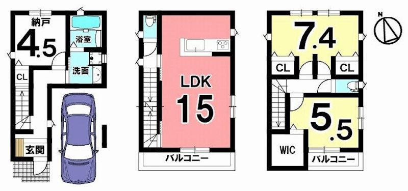 摂津市別府3丁目　新築一戸建 間取り図