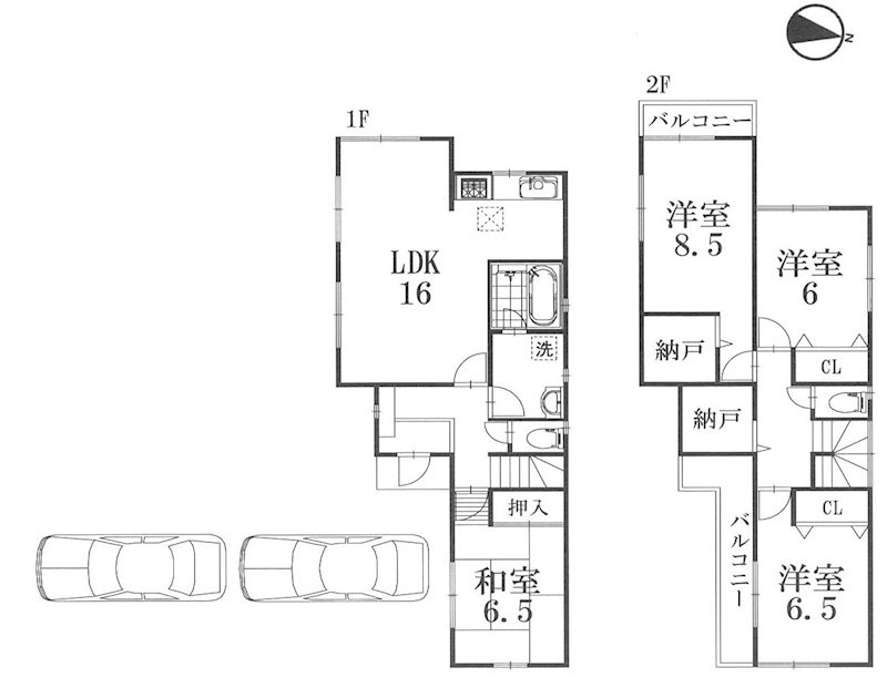 高槻市辻子３丁目　中古一戸建 間取り図