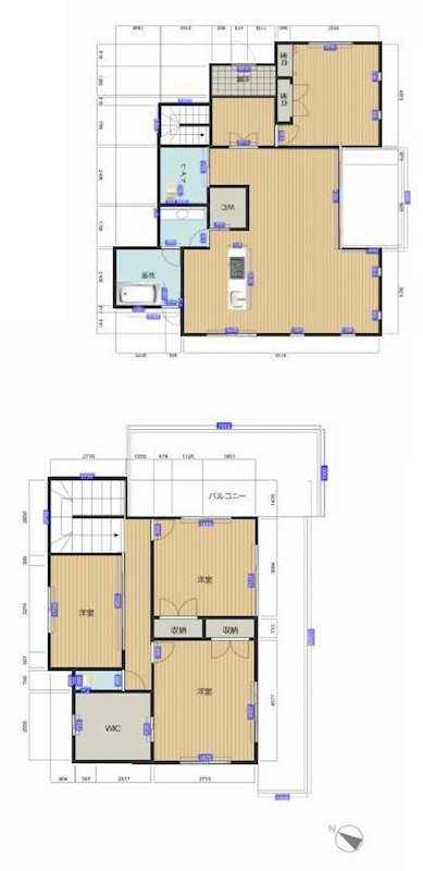 吹田市千里丘中　中古一戸建 間取り図