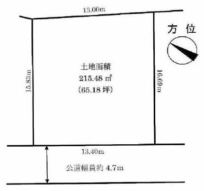 高槻市南平台2丁目　売土地 間取り図