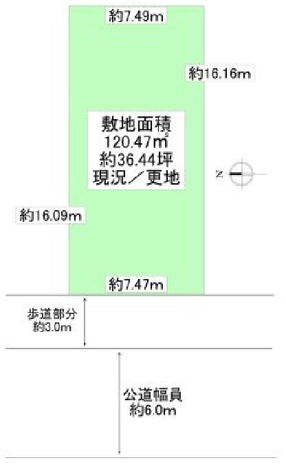 茨木市平田2丁目　売土地 間取り図