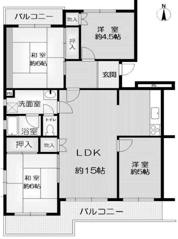 若山台第3住宅20号棟 間取り図