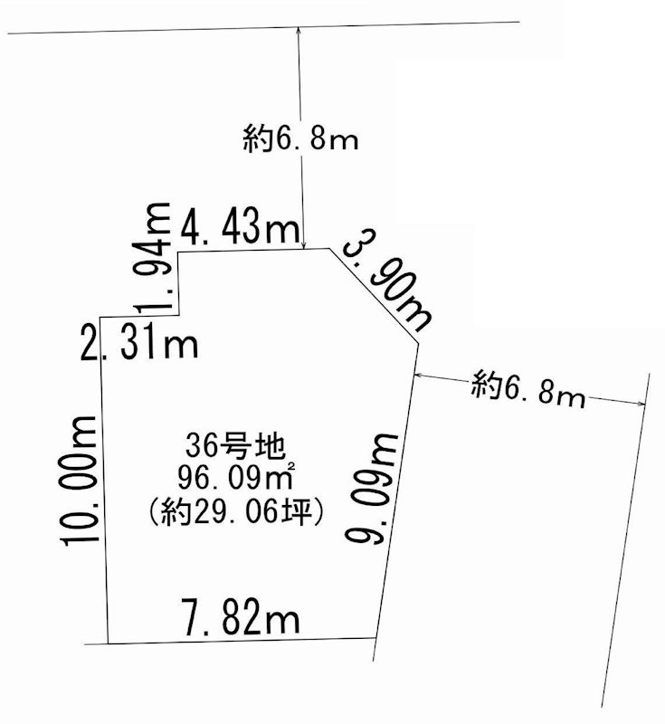 摂津市鳥飼下2丁目　売土地 36号地 間取り図