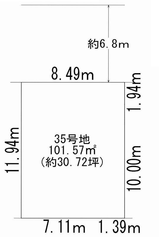 摂津市鳥飼下2丁目　売土地 35号地 間取り図