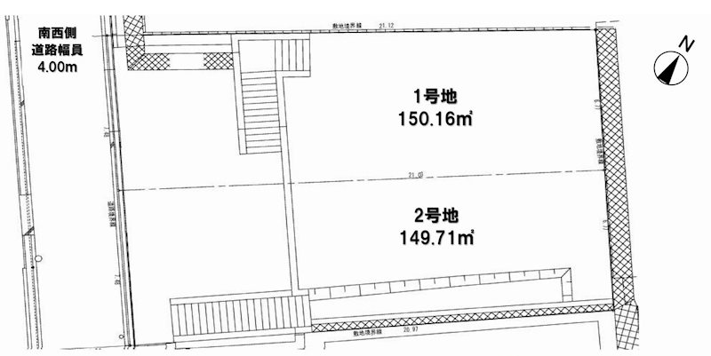 吹田市千里丘中 売土地 1号地 間取り図
