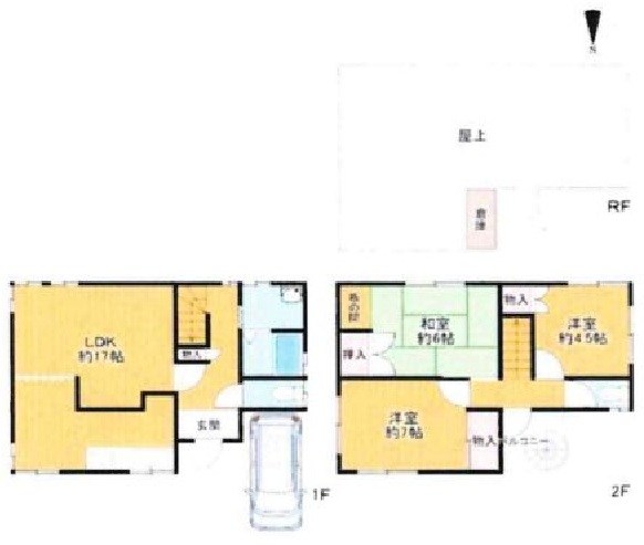 高槻市明野町　中古一戸建 間取り図