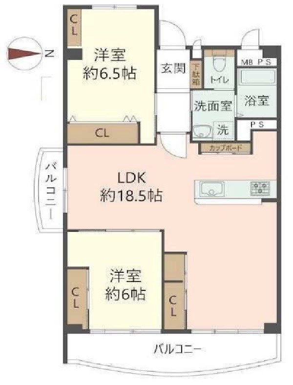 南茨木駅前ハイタウンI棟 間取り図