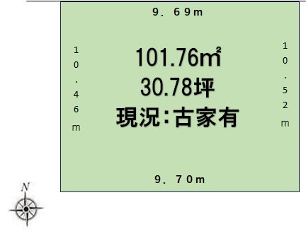 茨木市桑田町売土地 間取り図