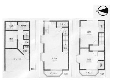 高槻市塚脇1丁目　中古一戸建 間取り図