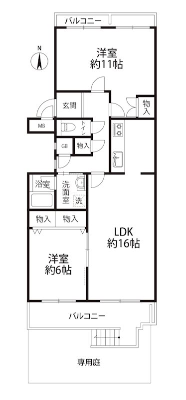 茨木南春日丘プライムタウンF棟  間取り図