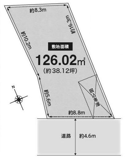 高槻市浦堂3丁目　売土地 間取り図