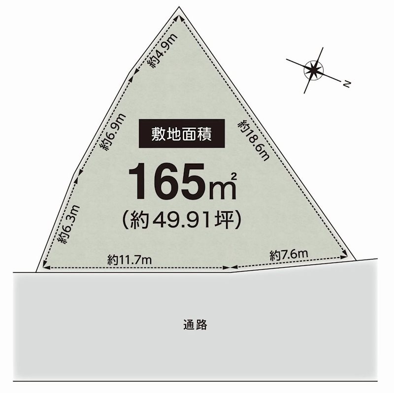 茨木市西太田町 売土地 間取り図