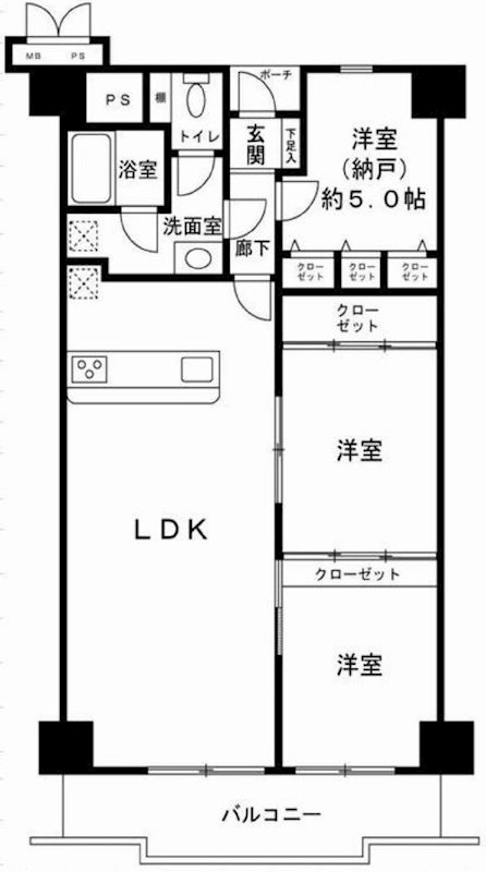 朝日プラザ千里北C棟   1112号室 間取り図