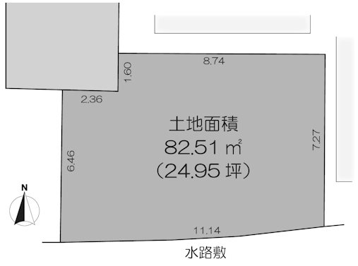 島本町山崎1丁目 建築条件付土地 間取り図