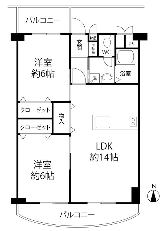 南茨木ハイタウン美沢A棟  間取り図